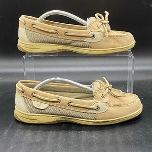 Sperry Top Sider Boat Shoes Womens 7M Angelfish Brown Leather Low 9102047 EUC